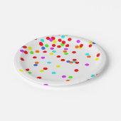 Kleurrijke Confetti Children's Birthday Party Papieren Bordje (Gekanteld)