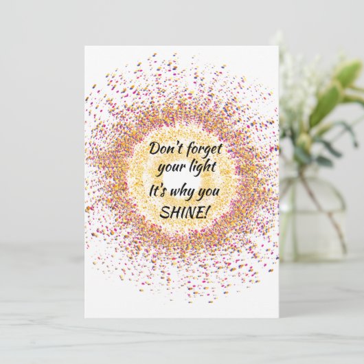 Kleurrijke Confetti dat is waarom je Kaart SCHUINE (Staand voorkant)