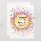 Kleurrijke Confetti dat is waarom je Kaart SCHUINE (Voorkant / Achterkant)