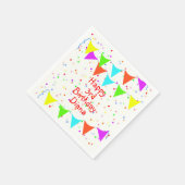 Kleurrijke Confetti en banners kinderdag Servet (Hoek)