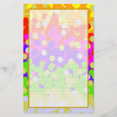 Kleurrijke Confetti fijn gevoerd briefpapier (Voorkant)