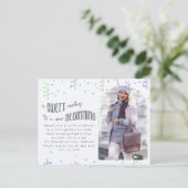 Kleurrijke Confetti Graduation Party Invitation Aankondigingskaart (Staand voorkant)