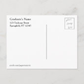 Kleurrijke Confetti Graphic Afstuderen Sla de datu Aankondigingskaart (Achterkant)