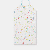 Kleurrijke Confetti grillige kalligrafie dank u Cadeaulabel (Achterkant)