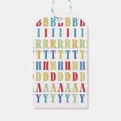 Kleurrijke Confetti grillige kalligrafie dank u Cadeaulabel (Achterkant)