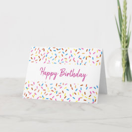 Kleurrijke Confetti Happy Birthday Blank Kaart