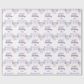 Kleurrijke Confetti Happy Birthday Cadeaupapier (Vlak)