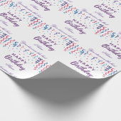 Kleurrijke Confetti Happy Birthday Cadeaupapier (Hoek)