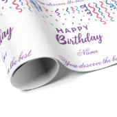 Kleurrijke Confetti Happy Birthday Cadeaupapier (Rol Hoek)