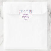 Kleurrijke Confetti Happy Birthday Vierkante Sticker (Tas)