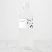 Kleurrijke Confetti Happy Birthday Waterfles Etiket (Achterkant)