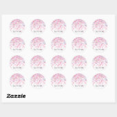 Kleurrijke Confetti Happy Pink Ronde Sticker (Vel)