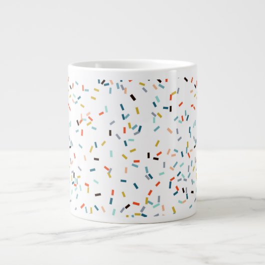 Kleurrijke Confetti Herfst Pattern Grote Koffiekop (Voorkant)