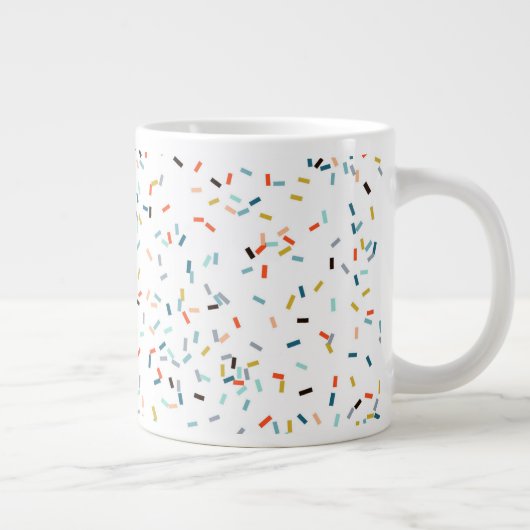 Kleurrijke Confetti Herfst Pattern Grote Koffiekop (Rechts)