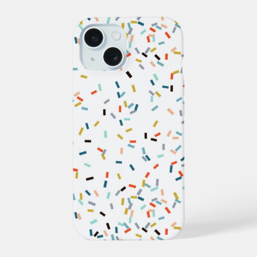 Kleurrijke Confetti Herfst Pattern iPhone 15 Case (Achterkant)