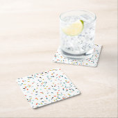 Kleurrijke Confetti Herfst Pattern Kartonnen Onderzetters (Insitu)