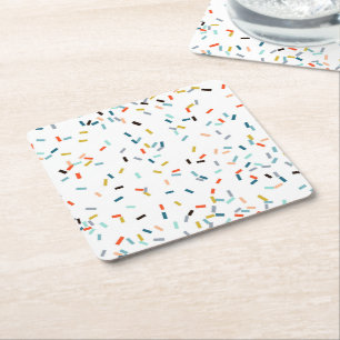 Kleurrijke Confetti Herfst Pattern Kartonnen Onderzetters