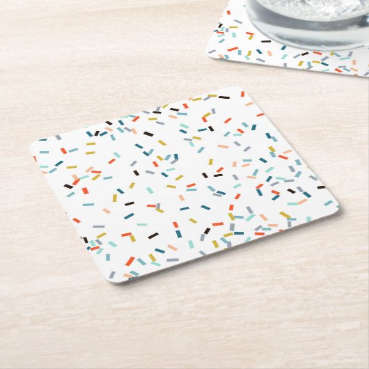 Kleurrijke Confetti Herfst Pattern Kartonnen Onderzetters (Schuin)