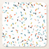 Kleurrijke Confetti Herfst Pattern Kartonnen Onderzetters (Voorkant)