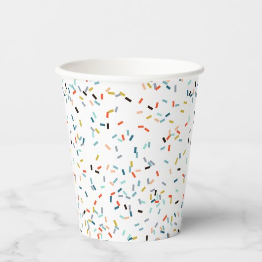 Kleurrijke Confetti Herfst Pattern Papieren Bekers (Voorkant)