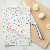 Kleurrijke Confetti Herfst Pattern Theedoek (Quarter Fold)