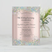 Kleurrijke Confetti Huwelijksjubileum Kaart (Staand voorkant)