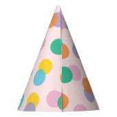 Kleurrijke Confetti Kinder Feesthoedjes (Achterkant)