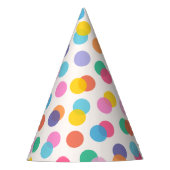 Kleurrijke Confetti Kinder Feesthoedjes (Voorkant)