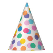 Kleurrijke Confetti Kinder Feesthoedjes (Links)