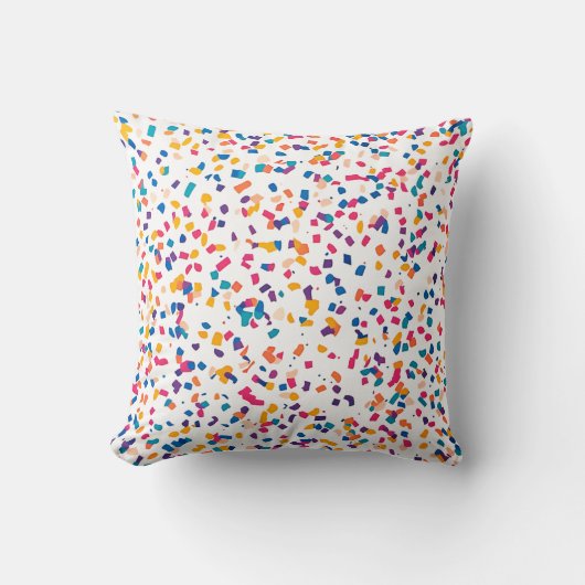 Kleurrijke Confetti Kinder Sierkussen (Voorkant)