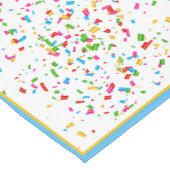 Kleurrijke confetti korte tafelloper (Hoek)