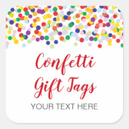 Kleurrijke Confetti Labels voor Douches & Feestgun