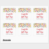 Kleurrijke Confetti Labels voor Douches & Feestgun (Vel)