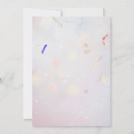 Kleurrijke Confetti Masquerade Party Verjaardag Kaart (Achterkant)