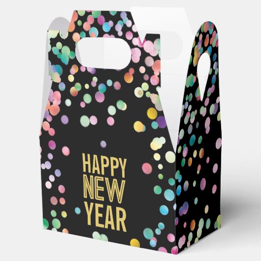 Kleurrijke Confetti Nieuwjaar Eve Party Bedankdoosjes (Geopend)