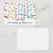 Kleurrijke Confetti op dankjewel Notitiekaartje (Voorkant / Achterkant)