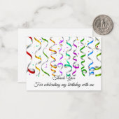 Kleurrijke Confetti op dankjewel Notitiekaartje (Voorkant / Achterkant in situ)