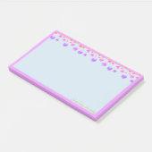Kleurrijke confetti op lichtblauw post-it® notes (Schuin)