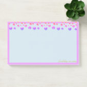 Kleurrijke confetti op lichtblauw post-it® notes (Kantoor)