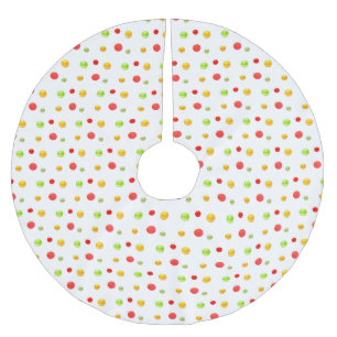 Kleurrijke confetti op wit kerstboom rok