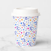 Kleurrijke Confetti Papieren Bekers (Achterkant)