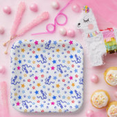 Kleurrijke Confetti Papieren Bordje (Feest)