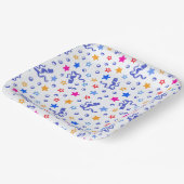 Kleurrijke Confetti Papieren Bordje (Gebogen)