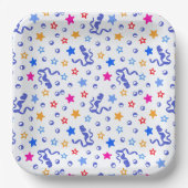 Kleurrijke Confetti Papieren Bordje (Voorkant)