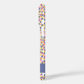 Kleurrijke Confetti Patroon Blauw Gepersonaliseerd Case-Mate iPhone Case (Achterkant / Links)