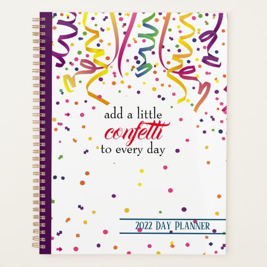 Kleurrijke Confetti Planner (Voorkant)