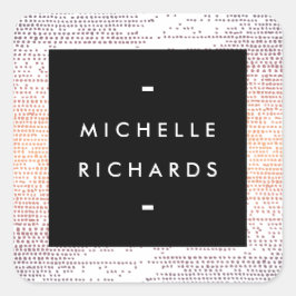 Kleurrijke Confetti regenpatroon Modern Vierkante Sticker