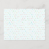 Kleurrijke Confetti Sprinkle Gold Boy Baby shower Uitnodiging Briefkaart (Achterkant)