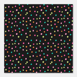 Kleurrijke confetti sproinkles polka stipregenboog behang