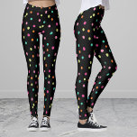 Kleurrijke confetti sproinkles polka stipregenboog leggings<br><div class="desc">Colorful confetti sproinkles polka stik regenboog</div>